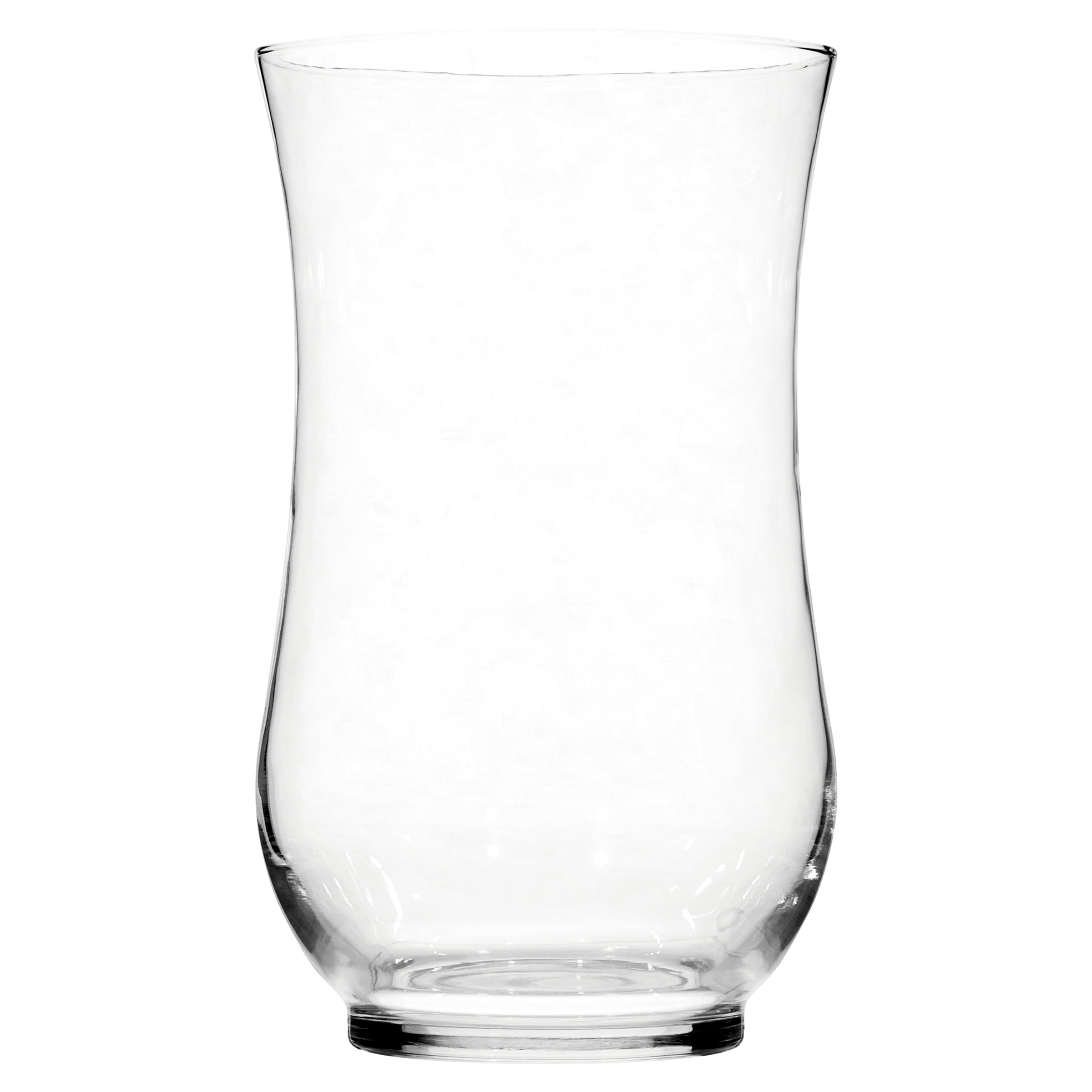(2 pack) Mainstays Curved Clear Glass Hurricane Pillar Candle Holder, 11 in