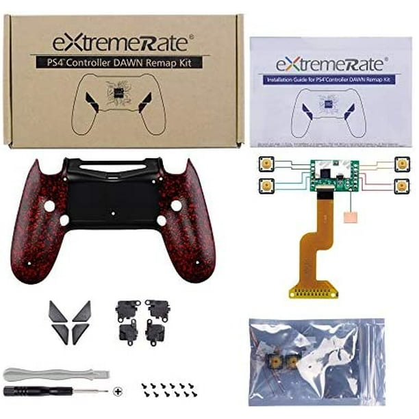 eXtremeRate Aube Kit de Remap Programmable pour Contrôleur PS4 avec Puce  Mod & Coque Arrière Redessinée & 4 Boutons Arrière - 