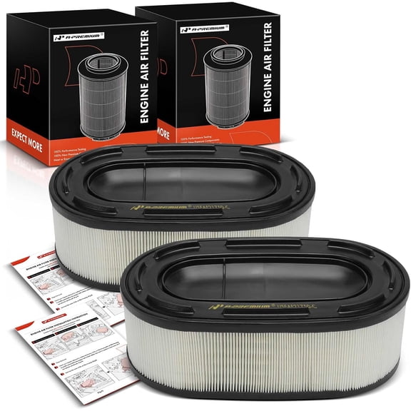 A-Premium 2-PC Engine Air Filter Compatible with Chevrolet Corvette 2020 2021 2022 2023 2024 6.2L, Replace# 84321605