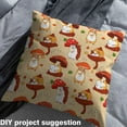 thumbnail image 2 of Manfei Kawaii Guinea Pig Sewing & Crafting Fabric (1 Yard), Botanical Mushroom Home Decor Fabric by the Yard, Cute Cartoon Animal DIY Fabric, 2 of 6