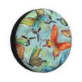 thumbnail image 1 of Fotbe Retro Seamless Flying Butterflies Funda de Llanta de Repuesto con Estampado, Engrosada, Ajuste Universal para Jeep, Remolque, RV, SUV, Camión-16 inch, 1 of 6