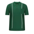 thumbnail image 4 of Odbmxy Collared Mens Shirts Short Sleeve Polo Clothes for Men Casual Modern Fit Vintage Pocket Plain Shirts,Green XXL, 4 of 7