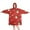 Red Christmas Snowman, variant on Wearable Oversized Blanket,Red Christmas Tree and Deer Pattern Wearable Blanket Hoodie for Adults,Cozy Hooded Blankets with Super Pockets,Super Warm Fuzzy Pullover for Women & Men