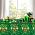 thumbnail image 3 of dajkiuy St Patricks Day Tableware Set,Plastic Tablecloth,Disposable Tablecloth For Party,Happy St.Patrick's Day Table Decoration Irish Green Shamrock Tablecloth Party Favor (1Pcs,108x54inch), 3 of 4