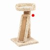 North American Pet Classy Kitty Nap and Scratch Cat Pedestal Bed with Cardboard Scratching Post, 28.5", Natural