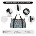 thumbnail image 4 of Fotbe Cartoon Watermelon Bolsa de Viaje con Estampado, Bolsa de Fin de Semana para Mujer con Compartimento para Zapatos, Bolsa de Gimnasio con Bolsillo Húmedo, 4 of 7