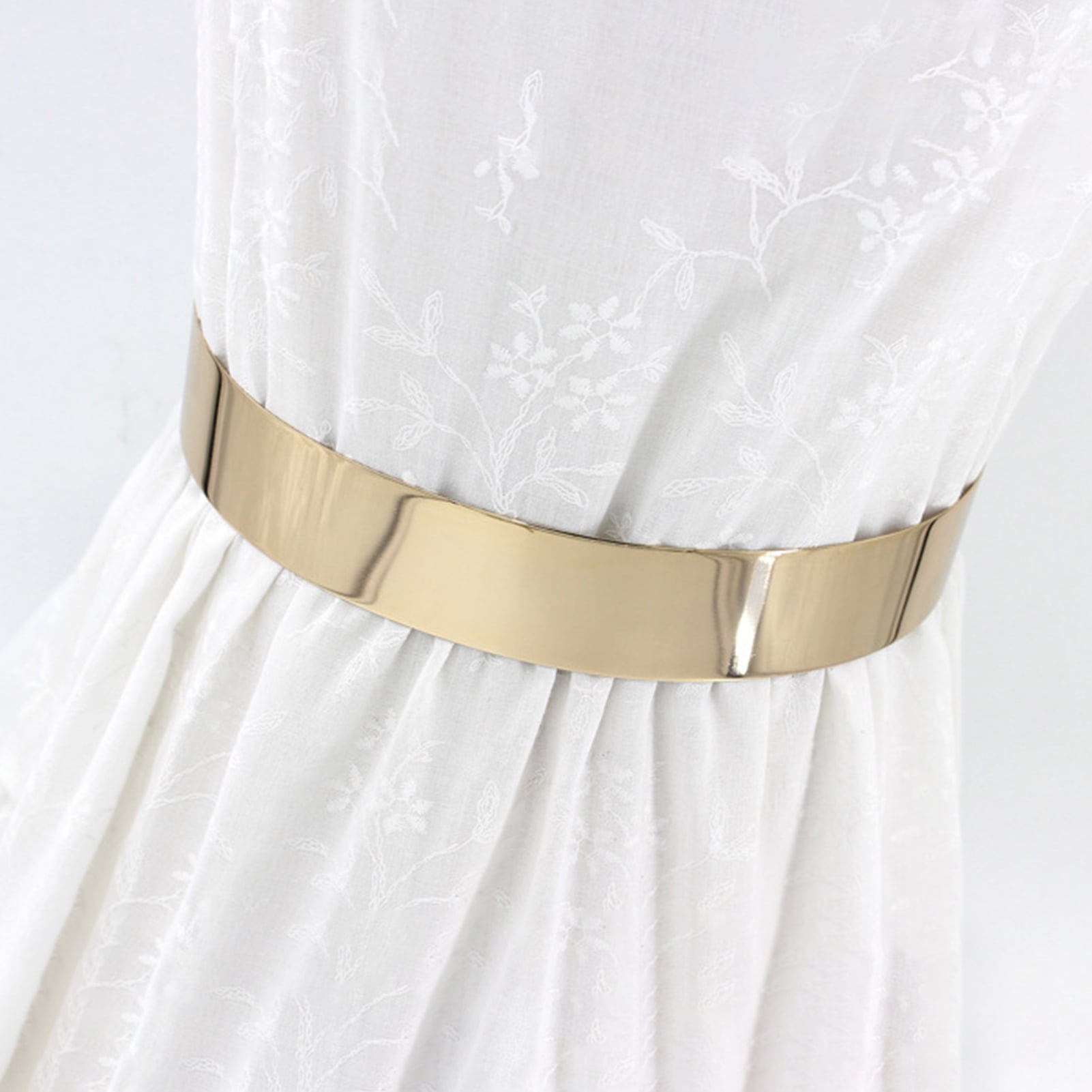 harmtty Adjustable Long All-matched Waist Chain Metal Plate Chain Wide  Women Belt Clothes Ornament