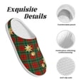 thumbnail image 5 of Disketp Checkered With Golden Stars Women's Men's Slippers Plush Slip-On House Slipper for Winter Indoor Soft Cushion Non-slip Fluffy Slides Slippers-35/36, 5 of 7