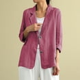 thumbnail image 2 of Mlzmgr Cotton Linen Jackets for Women Long Sleeve Open Front Dress Coats Business Casual Outerwears for Women, 2 of 8