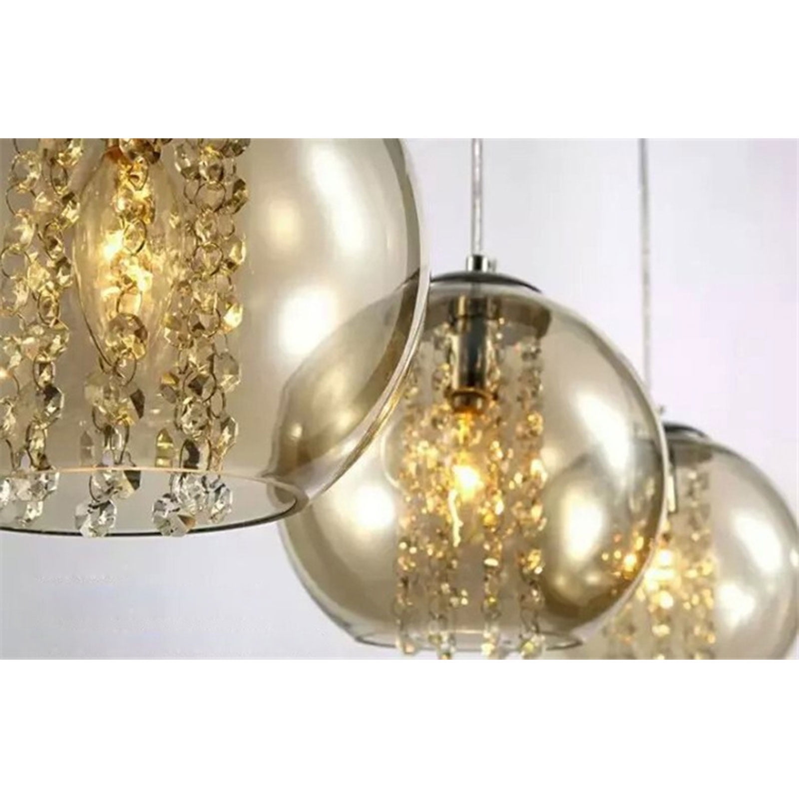 Industrial & Classic European Style Chandelier - Iron&Glass Material, 3*E12/E14 Lamp Holders for Bedroom/Dining Room/Living Room (Bulb Not Included)