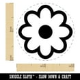 thumbnail image 2 of Flower Outline Self-Inking Rubber Stamp Ink Stamper - Black Ink - Mini 1/2 Inch, 2 of 7