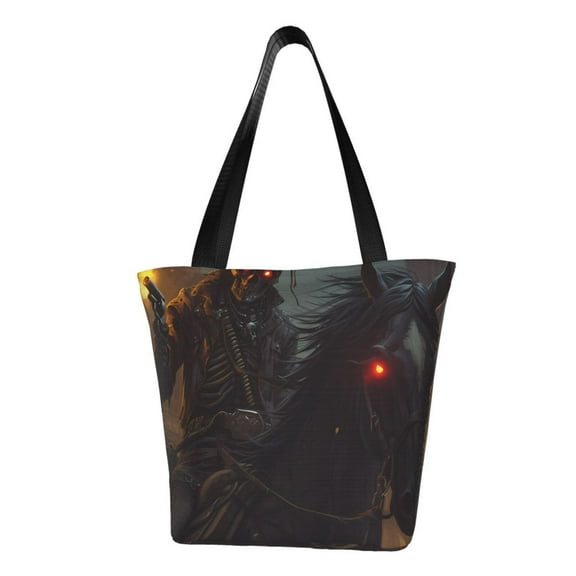 Bingfone Cool Skull Western Cowboy Women Shoulder Tote Bags Casual Bag Ladies Shopping Handbag