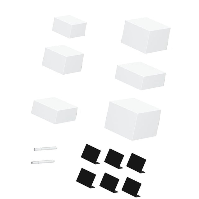 jifeng 6 Pieces Buffet Risers Acrylic Display Cube for Graduation Grand Event Party