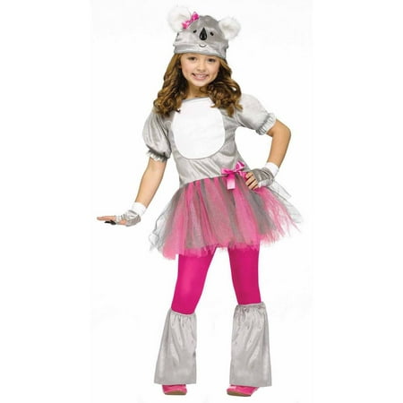 Child Youth Girls Koala Bear Dress Hood Mitts Boot Covers Halloween