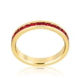 thumbnail image 3 of Stylish Birthstone Stackables Swarovski Crystal By Kate Bissett Ruby Red Gold -July Size 7, 3 of 4