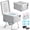 Silver, variant on Dry Flush Toilet – Waterless, Odorless, Self-Contained | Rechargeable Portable Toilet for RVs, Van, Boat, Tiny House, Off-Grid | Easier to Use Than Composting or Incinerator Toilets, White