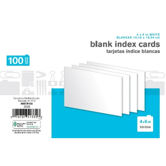 blank index cards
