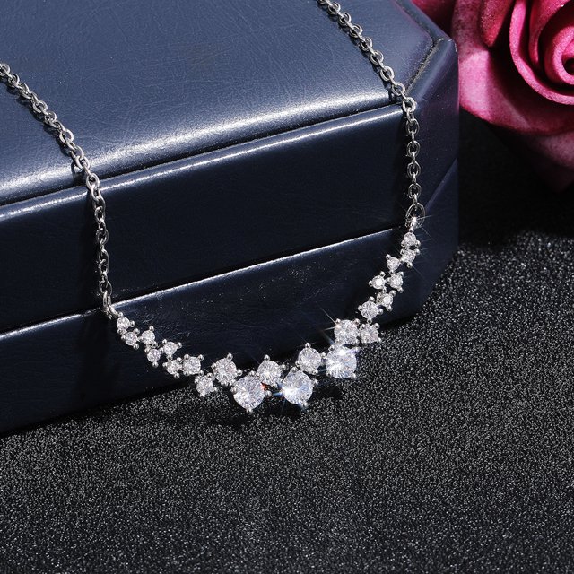Collar estilo coreano brillante estrella circón colgante collar mujer moda collar mujer cadena
