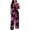 Black Bottom, variant on A Neckline Jumpsuits for Womens Casual Loose Romper Summer Waisted Wide Leg Pants Outfits Straight One-Piece Trousers for Women's S-XL