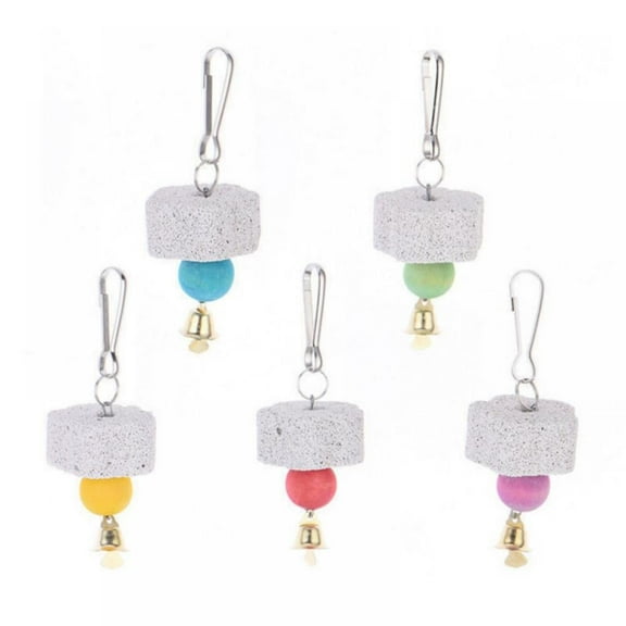 5 Pack Bird Calcium Teeth Grinding Chew Treats Toy, Parrot Beak Trimmer Calcium Stone, Mineral Rock Chewing Toys for Budgies