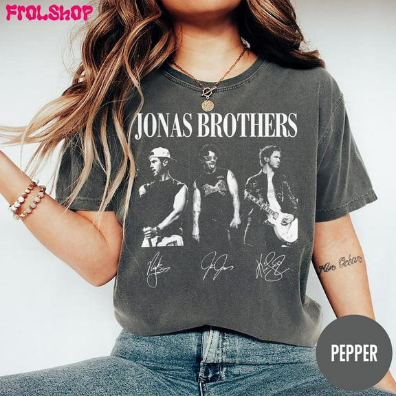 ZENUA Vintage Jonas Brothers Concert T-Shirt: 90S Retro Band Tee Hot Trending Shirt/Sweatshirt/Hoodie
