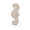 thumbnail image 4 of Coastal Seahorse Inspired Figurine for Home Decor - Nautical Ornaments for Bathroom, Office, and Living Room Accent - Decorative Sculpture for Shelf and Coffee Table Display - 12", White & Tan, 4 of 12