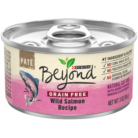 Purina Beyond Grain Free, Natural Pate Wet Cat Food, Grain Free Wild Salmon Recipe - (12) 3 oz.