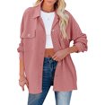 thumbnail image 2 of Summer Tops, Womens Tops, Stylish Women's Button Down Casual Shirt Jacket with Pockets Long Sleeve Versatile Tops for Everyday Wear and Trendy Outfits, 2 of 7