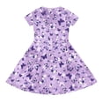 thumbnail image 4 of Trendfront Girls Dress Crew Neck Short Sleeve Cartoon Print Casual Summer Party Princess Gown 4-14 Years, 4 of 4