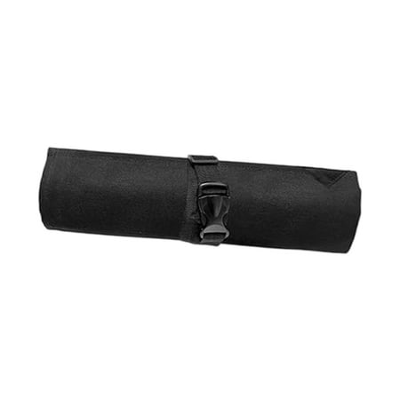 koolsoo Tent Stakes Bag Roll Tool Pouch Canvas Tools Bag Tent Pole Pegs Bag Tent Accessories Organizer for Outdoor Picnic Hiking Home Black