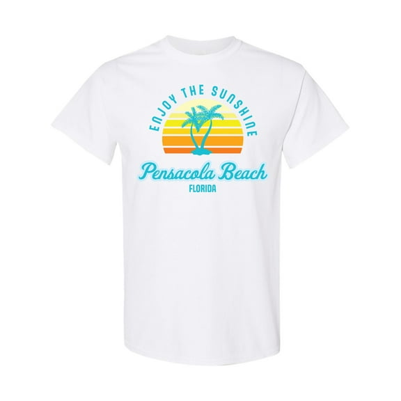 Inktastic Summer Enjoy the Sunshine Pensacola Beach Florida in Blue T-Shirt