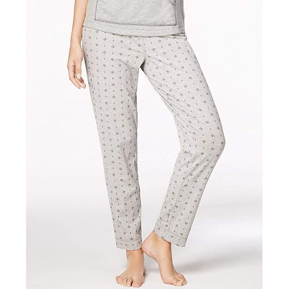 Nautica Womens Printed Stretch-Jersey Pajama Pants Gray Gray Print XS