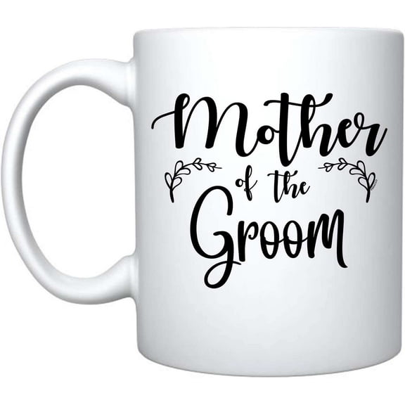 Veracco Mother Of Groom White Ceramic Coffee Mug For Her Birthday Gifts Mothers Day For Someone Who Loves Drinking Bachelor Party Favors (White)