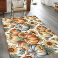 thumbnail image 3 of Thanksgiving Area Rug 3x5 Washable Rug Non Slip Orange Fall Blue Sunflower Pumpkin Large Area Rug Indoor Floor Carpet for Entryway Bedroom Kitchen Living Room Home Office Dining Room Nursery, 3 of 8