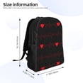 thumbnail image 4 of Fotbe Cardiogram and Heart Travel Laptop Backpack, Business Slim Sturdy Laptops Backpack, Water Resistant College School Computer Bag Gift for Men & Women Fits 15.6 Inch Notebook, 4 of 8