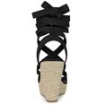 thumbnail image 3 of BLISSFUL STEP Sandales Espadrilles à Plateforme à Lacets à Talons Compensés à Brides pour Femmes, 3 of 5