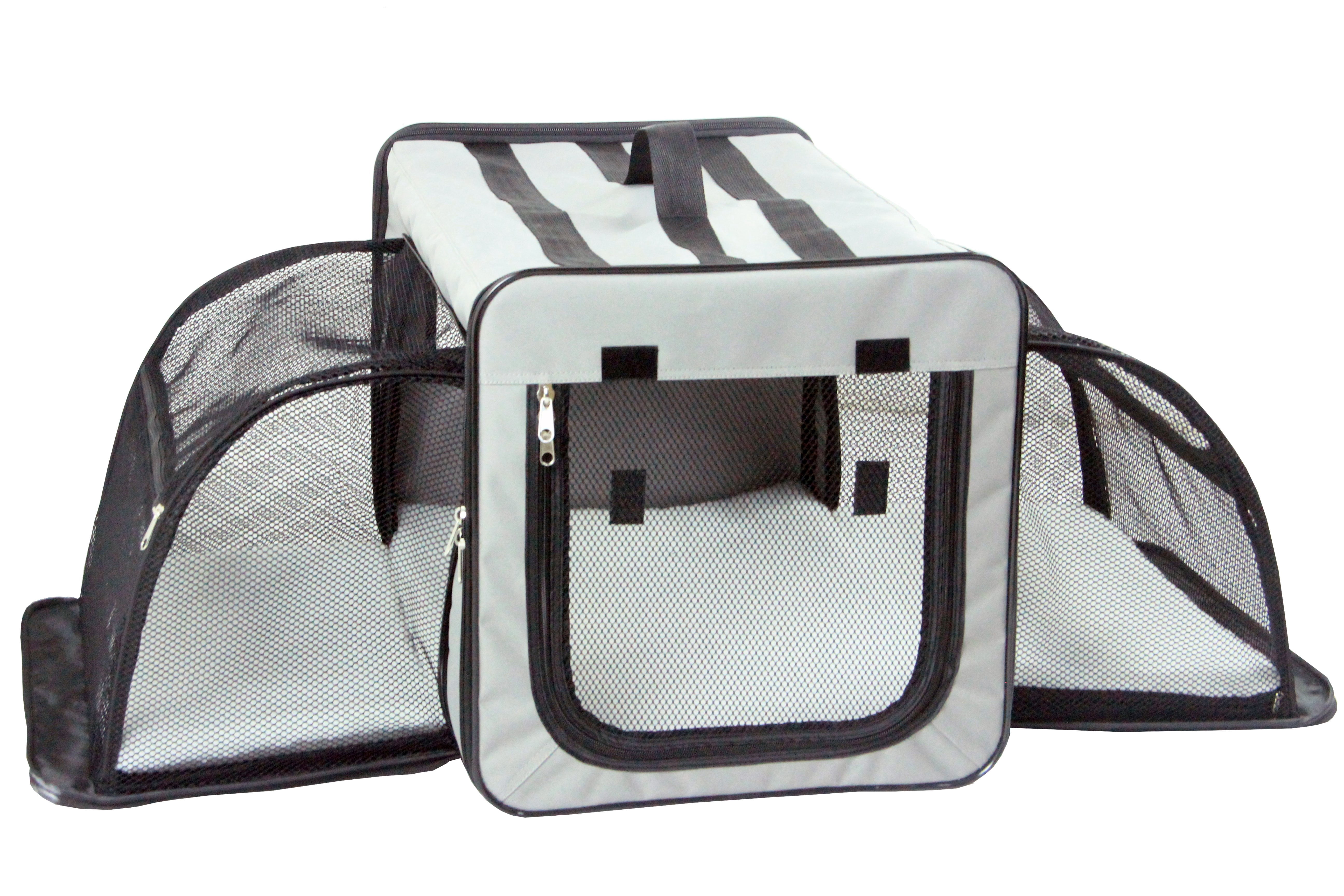 Pet Life Capacious Dual-Expandable Wire Dog Crate