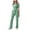 Mint Green, variant on Facnwert Women's V-Neck Top With Drawstring Pocket Pants And Casual Two-Piece Set For Protective Uniform Care Workers