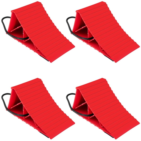 Empiècements de Roues pour Remorques, Lot de 4 Empiècements de Roues Rigides en Plastique pour VR avec Base Antidérapante et Corde pour un Retrait Facile, Empiècement de Pneu pour Roues de Voiture, Garder