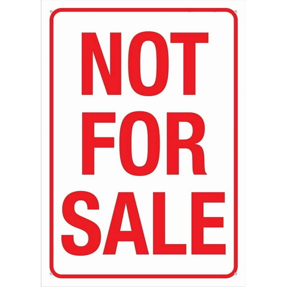Not For Sale Sign Metal Signs 12X8 Inch Rust Free Aluminum,Uv Ink Printing,Durable/Weatherproof Outdoor For Home
