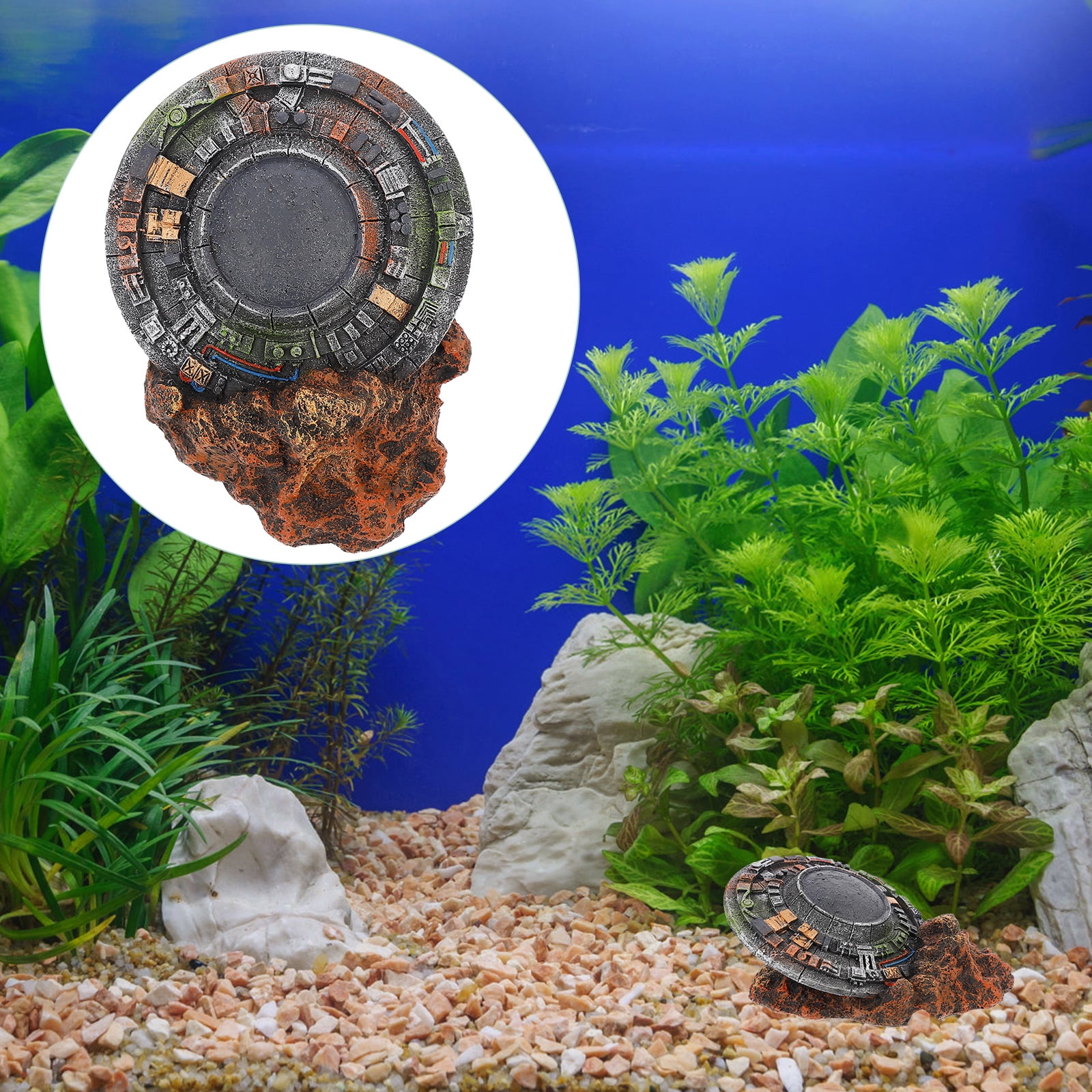Ufo top aquarium decoration