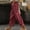 Wine, variant on QUNYINEY Cotton Linen Summer Pants for Women Wide Leg White Casual Pants Drawstring Elastic Waist with Pockets Loose Fit Pants