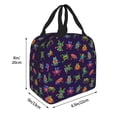 thumbnail image 2 of KLL Mexican Frogs Print Insulated Lunch Bag Women, Reusable Cute Tote Lunch Box for Adult & Men, Leakproof Cooler Lunch Bags for Work Office Travel Picnic, 2 of 6
