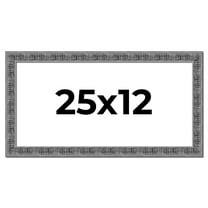 25x12 Frame Silver Black Rustic Sonoma Solid Wood Picture Frame | 1.5 Inch Moulding Width |