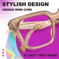thumbnail image 4 of Gafas de bloqueo de luz azul VISOONE Cougar TR90 Rectangle, 4 of 6