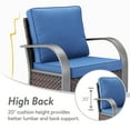 thumbnail image 5 of POCASSY Outdoor Swivel Chairs Set of 4, Weather Resistant Brown Wicker Swivel Rocking Patio Chairs Outdoor Lounge Accent Chairs for Porch Deck Garden, Blue, 5 of 13