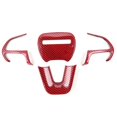 thumbnail image 1 of Carbon Fiber Red Steering Wheel Cover Trim for Charger Durango 2015-2022 Car Interior Style, 1 of 5