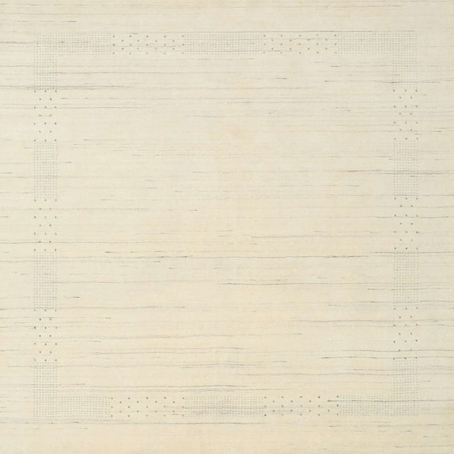 Ahgly Company Tapis d'Intérieur Carré Contemporain à Surface Solide Or Vanille, 10' Carré