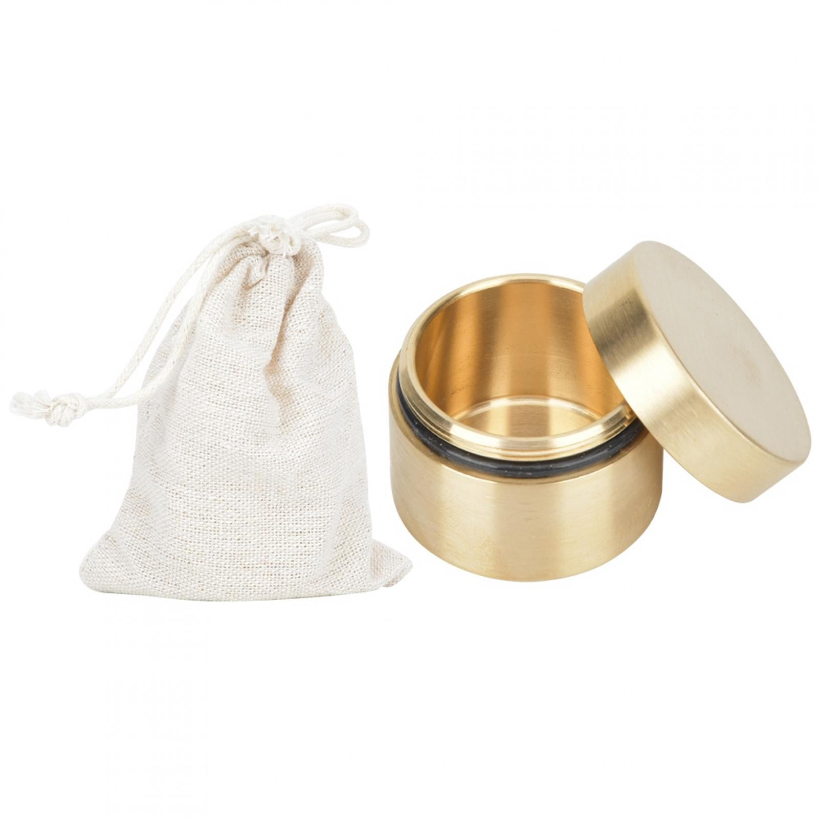 Vintage Pill Box Brass Mini Pill Container, Outdoor Waterproof Round