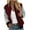 Wine, variant on Fartey Bomber Jacket for Women 2024 Trendy Colorblock Zip Up Coats Long Sleeve Stand Collar Fall Jackets Lightweight Outerwear